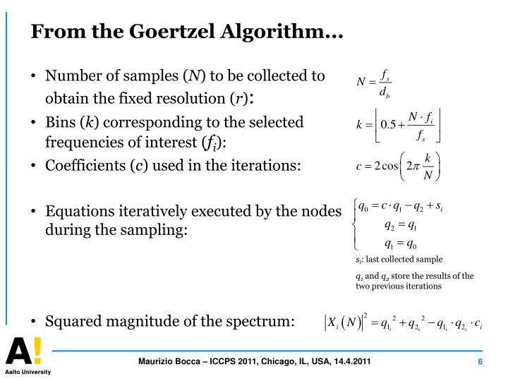PPT - Structural Health Monitoring in WSNs by the Embedded Goertzel ...