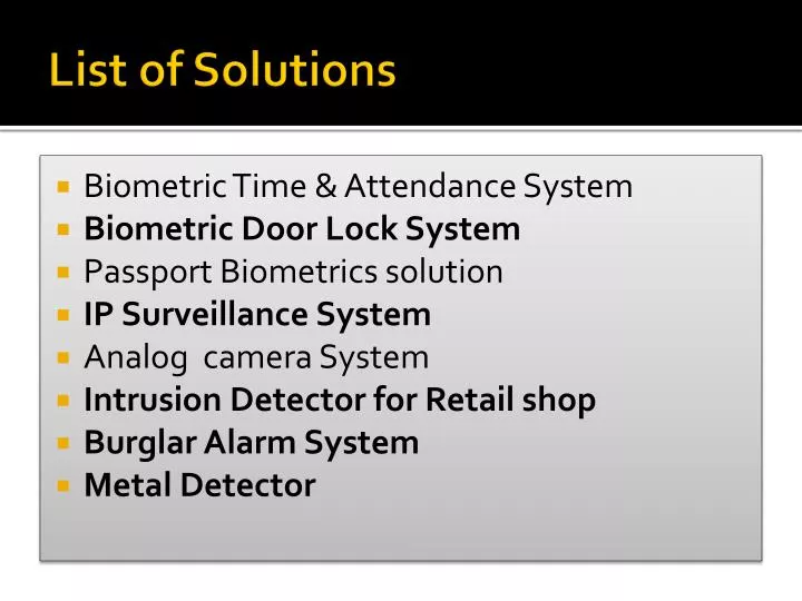 Ppt List Of Solutions Powerpoint Presentation Free