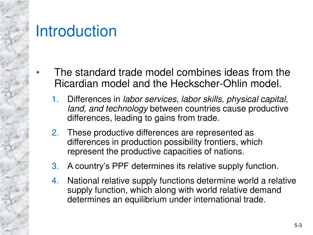 PPT - Analyzing International Economics: The Standard Trade Model ...
