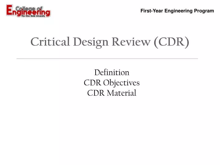 cdr critical thinking tool