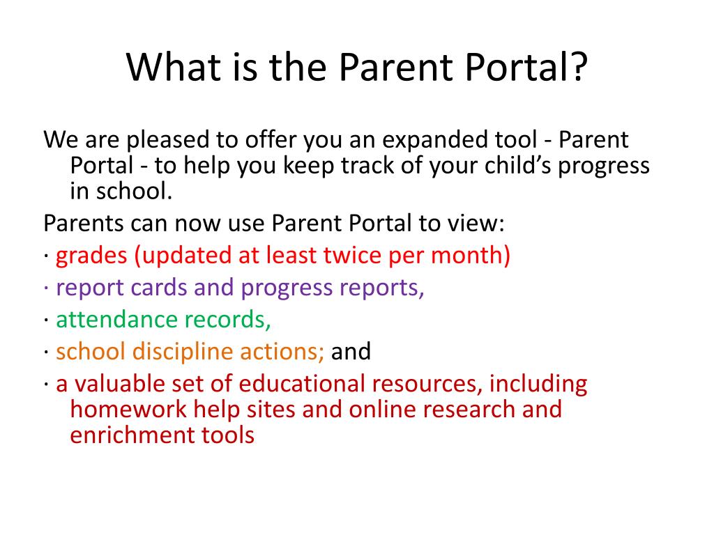 PPT - Using the Parent Portal at PowerPoint Presentation, free download ...