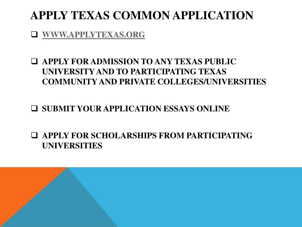 texas common application essays