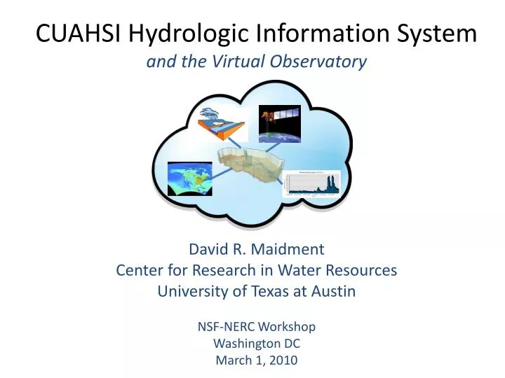cuahsi hydrologic information system and the virtual observatory n.