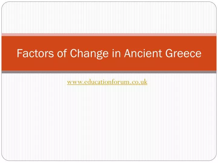 factors of change factors of change