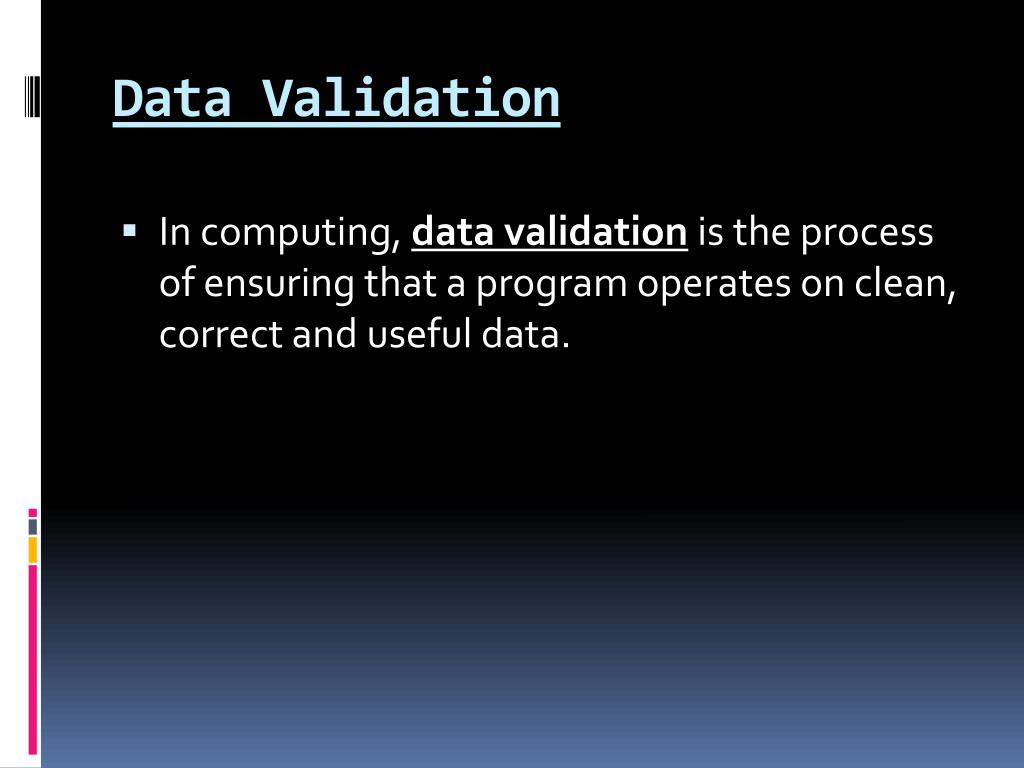 data validation presentation