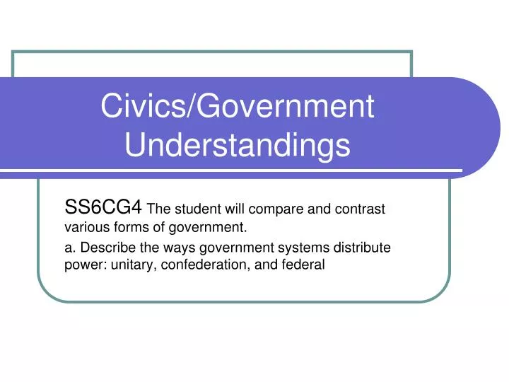 civics government understandings n.