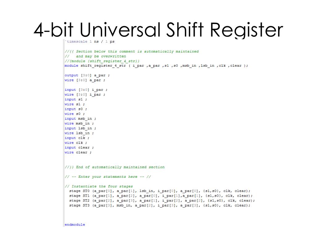 4 bit linear feedback shift register verilog code