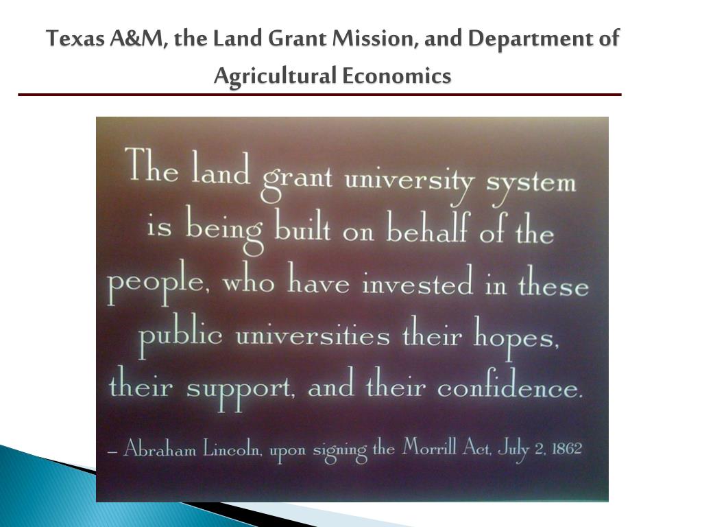 PPT Agricultural Economics at TAMU Shared Vision and Administrative