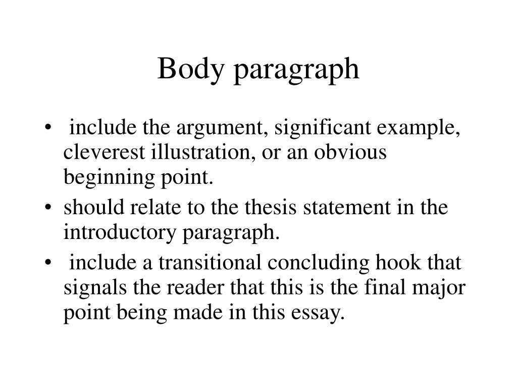 what is a 3 body paragraph essay