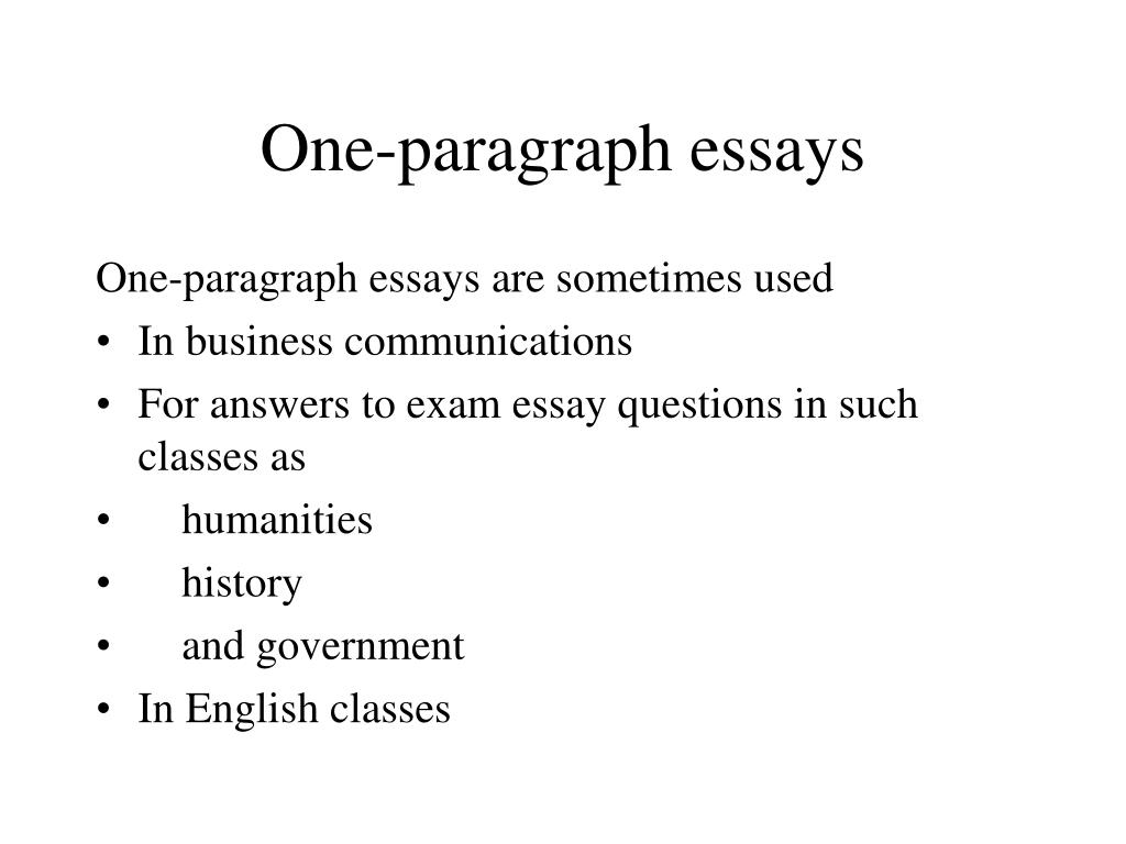 three paragraph essay ideas