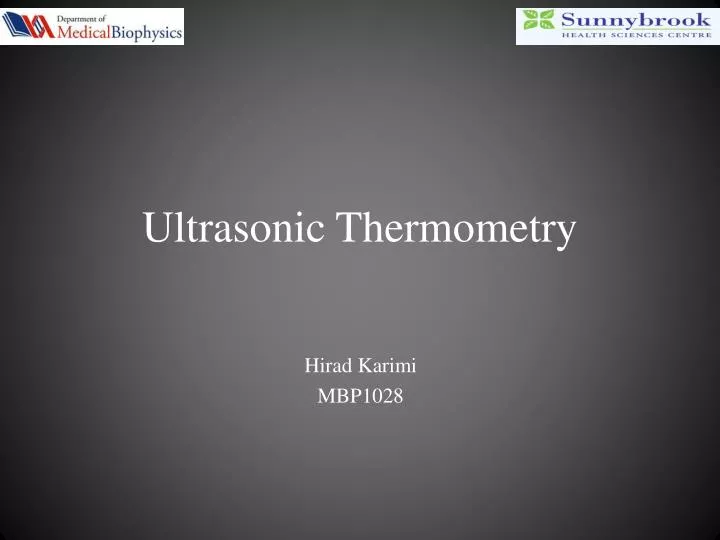 ultrasonic thermometry n.