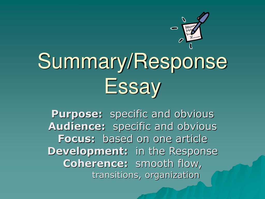 essay response and summary