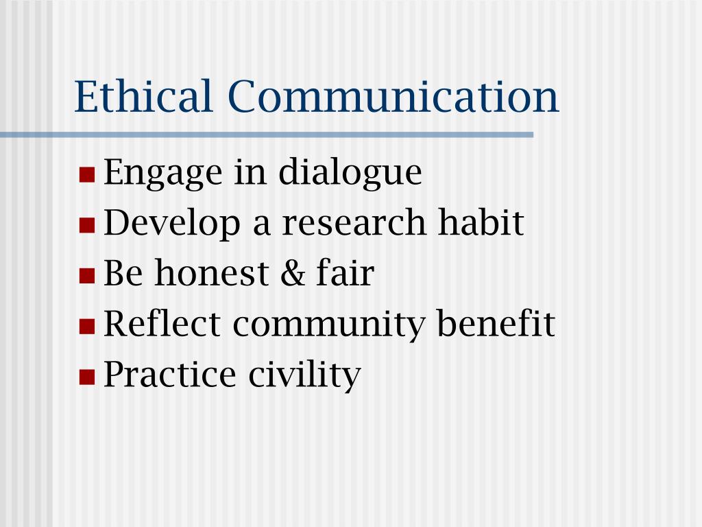 essay about ethical communication