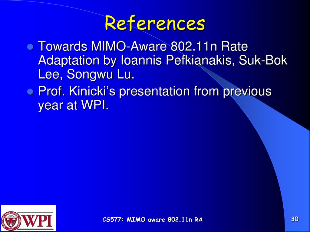 PPT - Towards MIMO-Aware 802.11n Rate Adaptation ( Ioannis Pefkianakis ,  Suk-Bok Lee and Songwu Lu ) PowerPoint Presentation - ID:2405752
