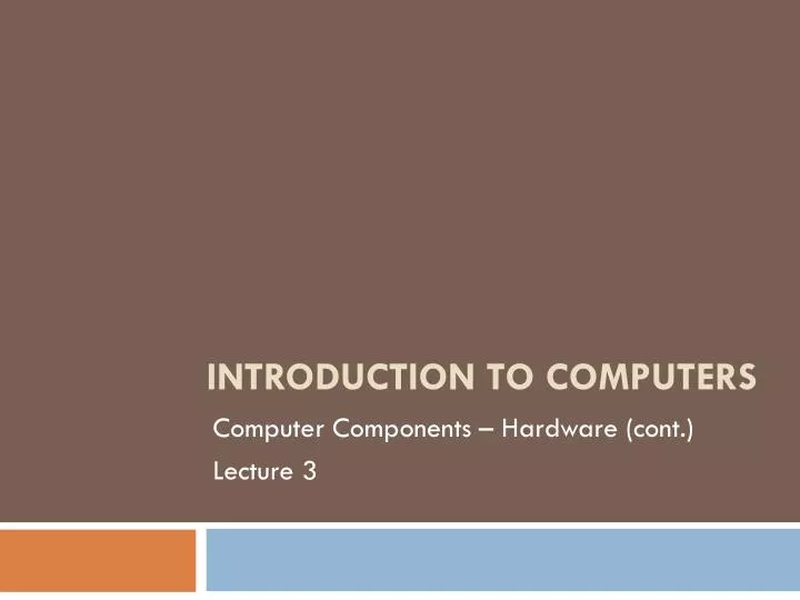 PPT - Introduction to Computers PowerPoint Presentation, free download ...