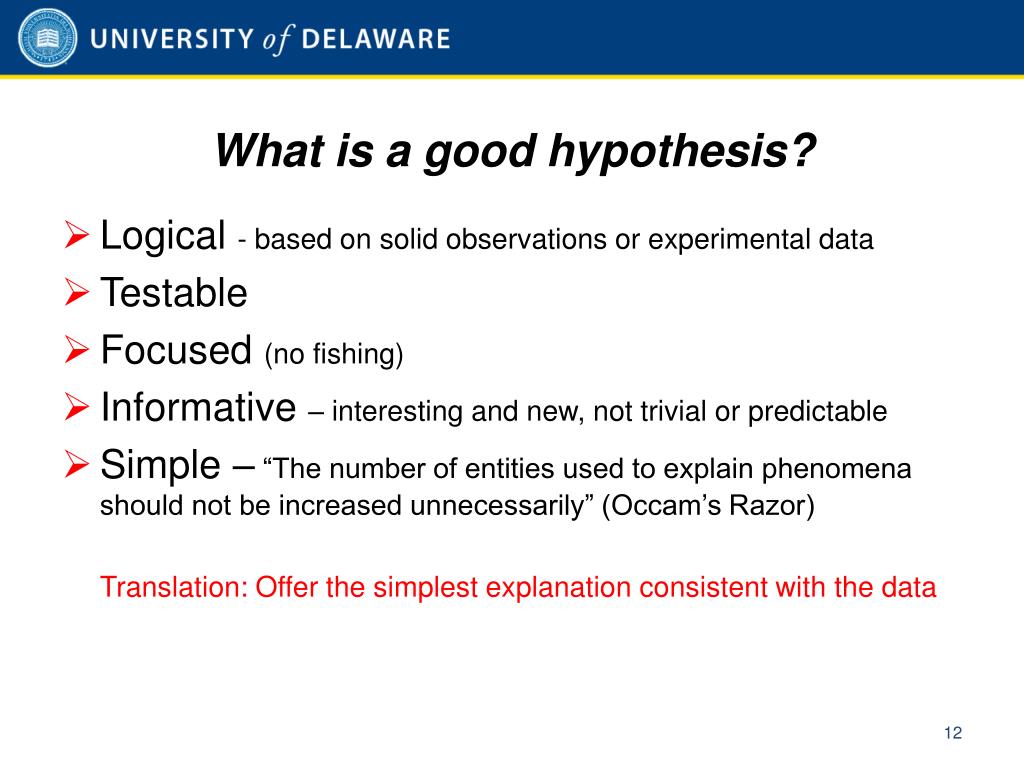 what makes a good hypothesis in geography