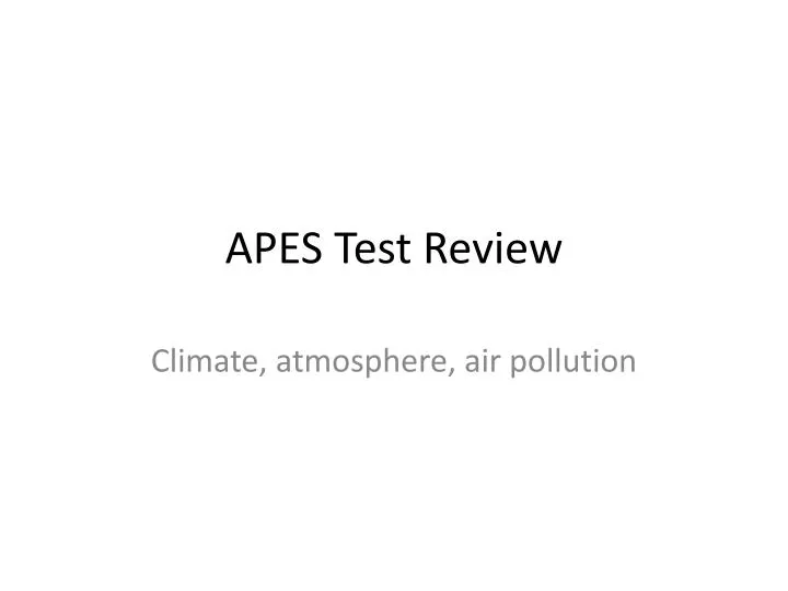 PPT APES Test Review PowerPoint Presentation, free download ID2406953