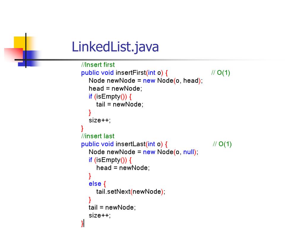 linked list stack java all emlemnt