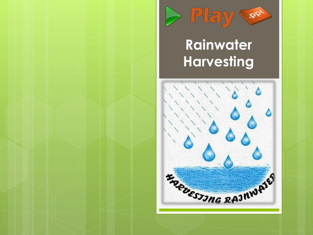 presentation on rain water harvesting