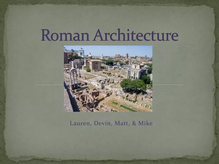 FREE Roman Architecture Essay