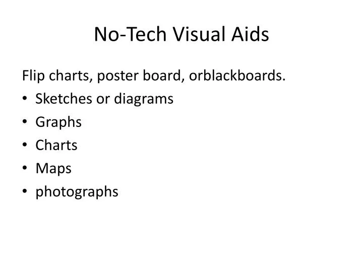 ppt no tech visual aids powerpoint presentation id 2407750 presentation aids