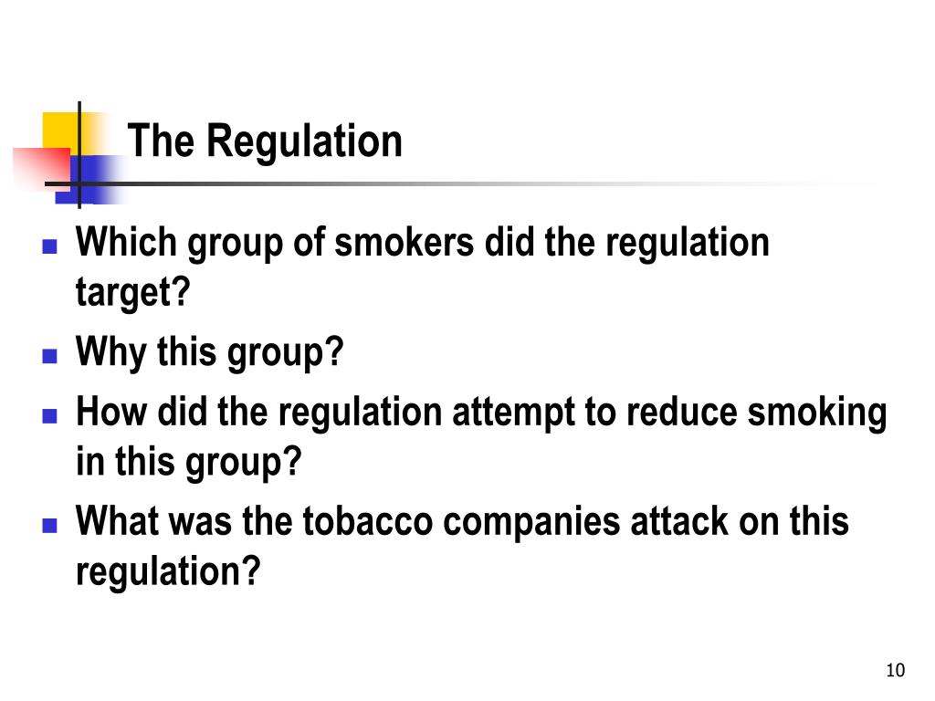 PPT Politics of Tobacco Regulation PowerPoint Presentation, free