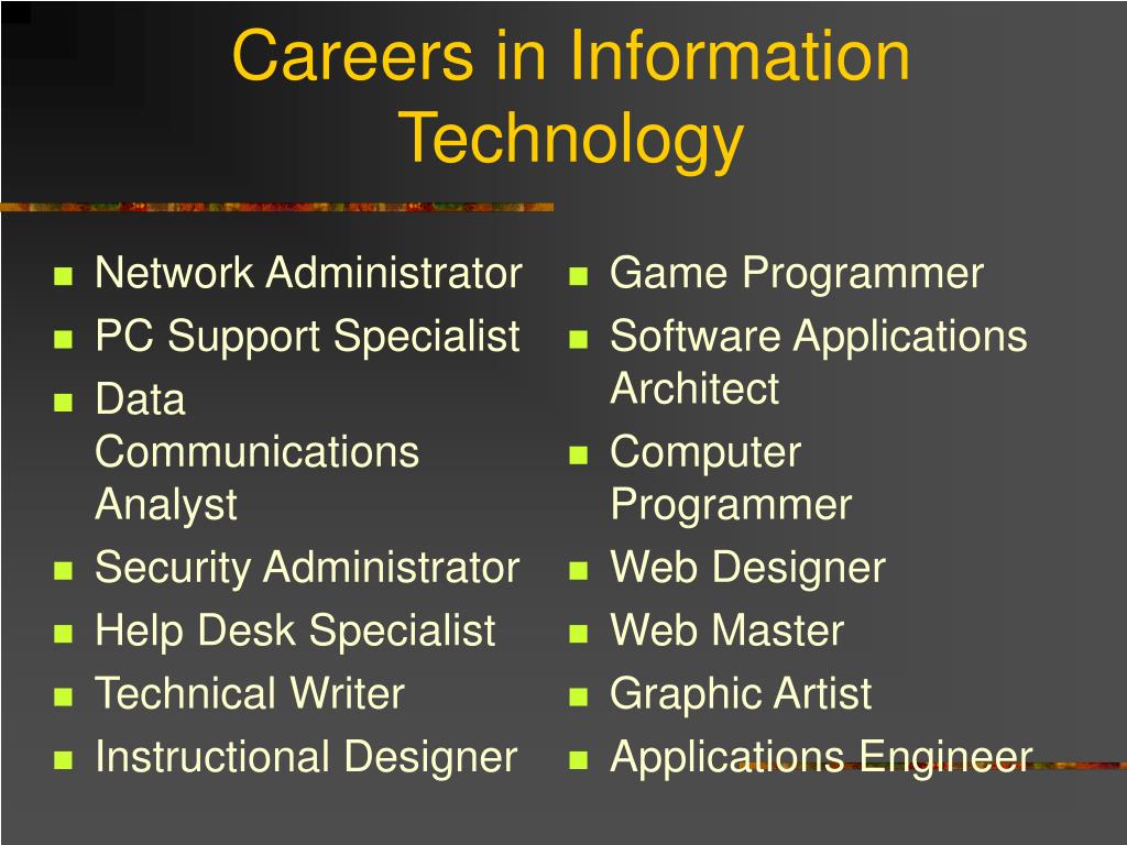 information technology as a career essay