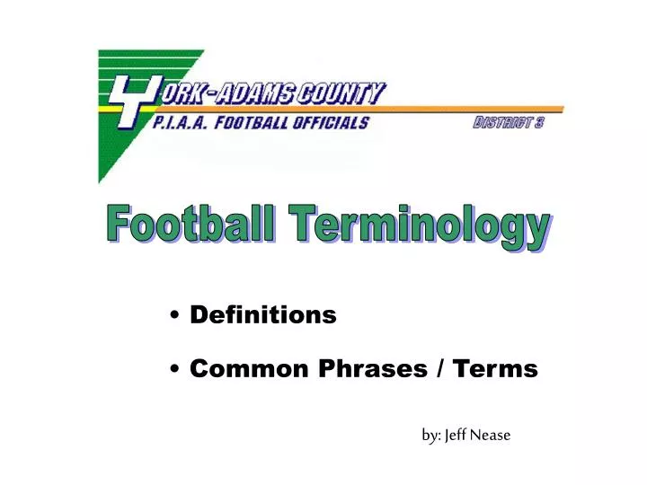 PPT Football Terminology PowerPoint Presentation, free download ID