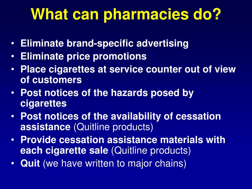 PPT Tobacco Out of Pharmacies PowerPoint Presentation, free download ID2409295