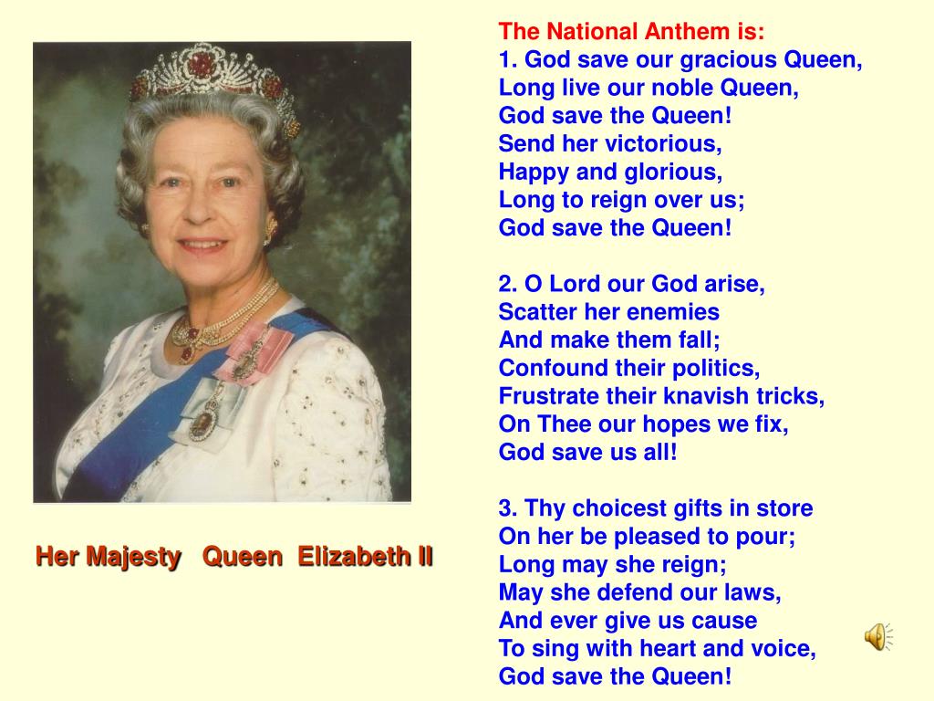 Песня королева на английском. Стих про Великобританию. Гимн Англии. Стих про Англию. Государственный гимн Великобритании.