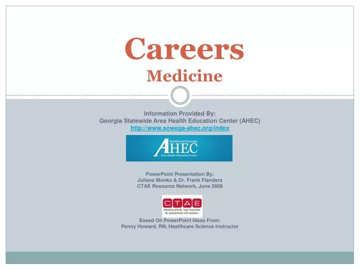 PPT Careers Medicine PowerPoint Presentation Free Download ID 2409843