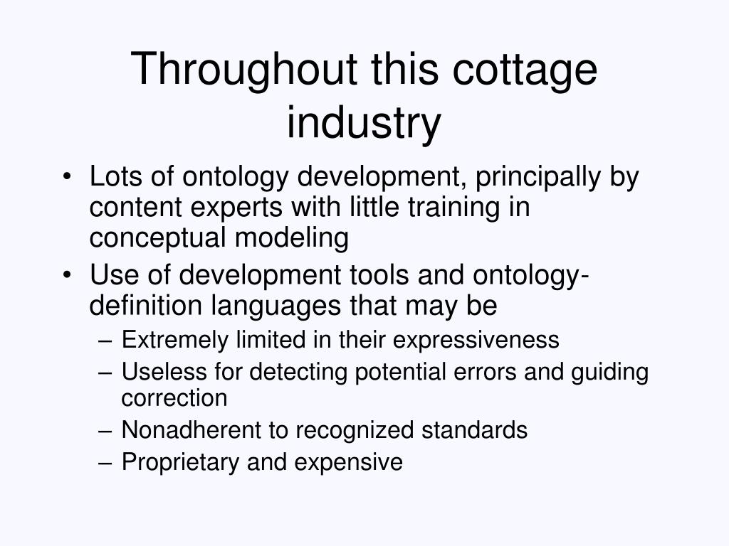 Ppt The End Of A Cottage Industry The Coming Industrial