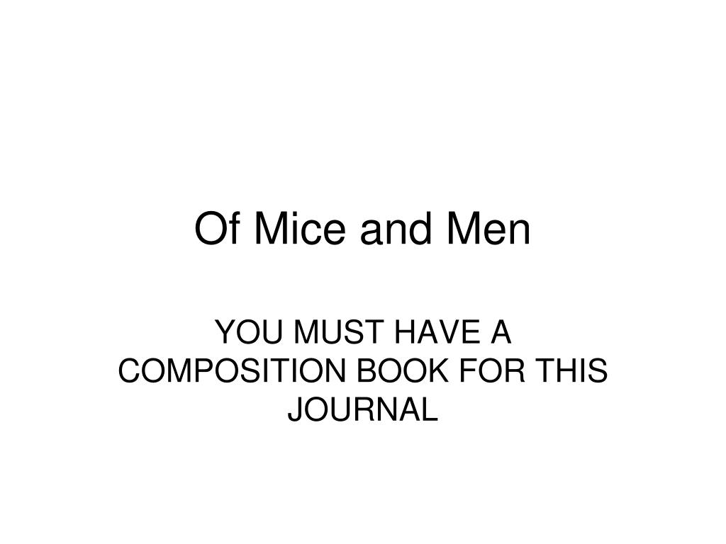 of mice and men journal