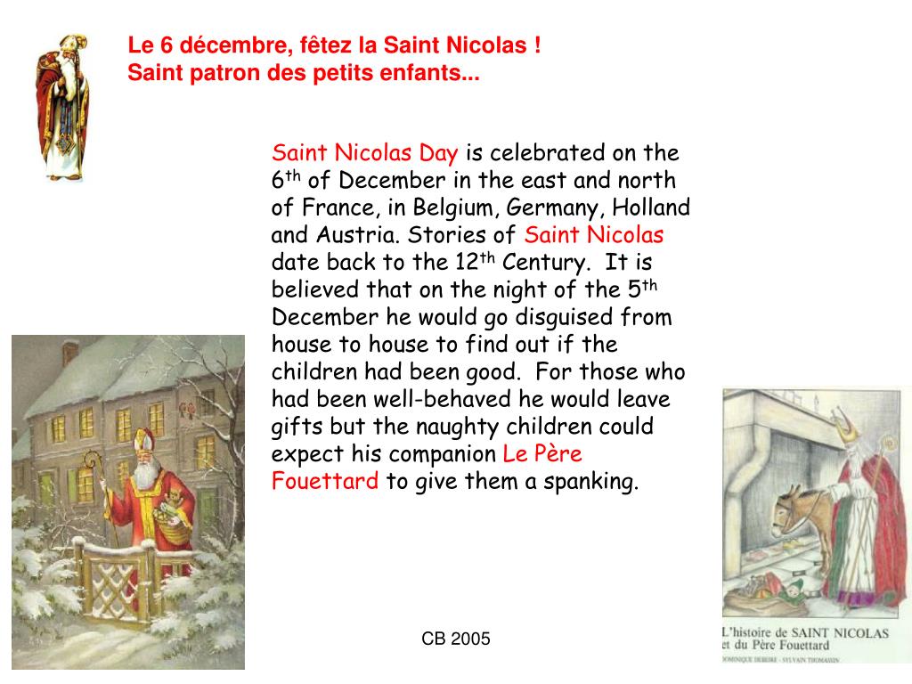 PPT - Le 6 décembre, fêtez la Saint Nicolas ! Saint patron des petits ...
