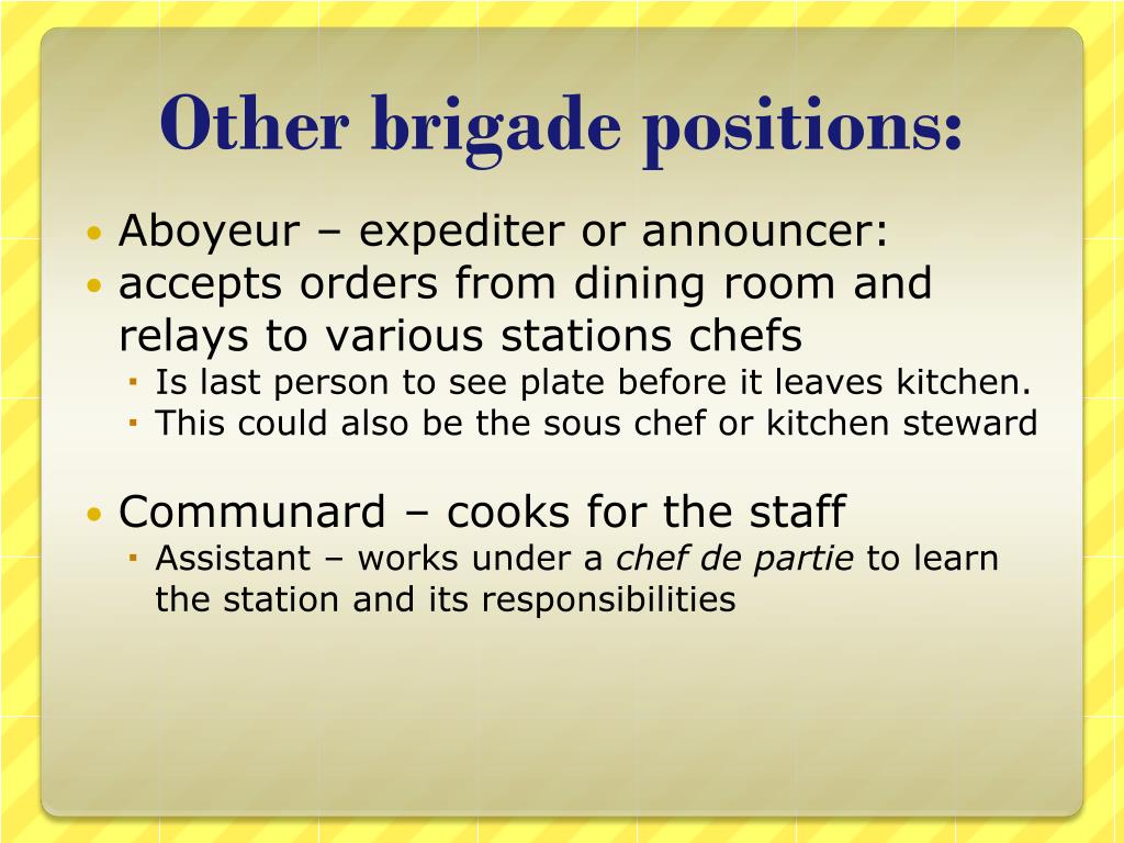 Other Brigade Positions L 