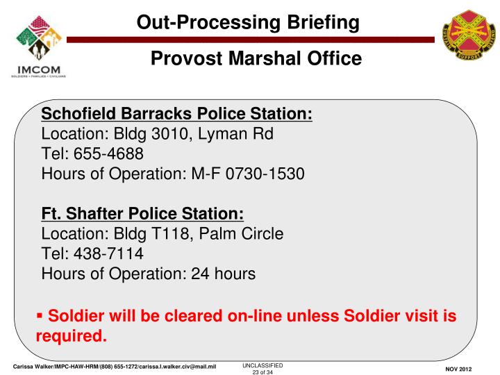 ppt in out processing iop section out processing briefing please da form 137 1