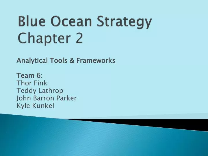 PPT Blue Ocean Strategy Chapter 2 PowerPoint Presentation Free 