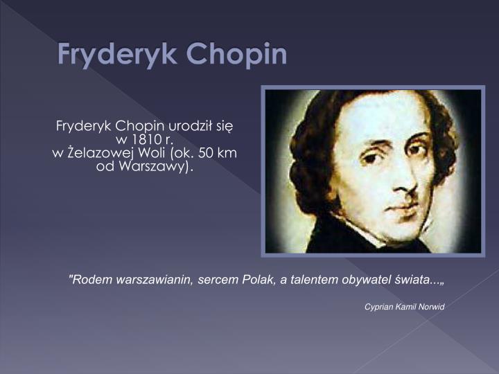 Notatka Na Temat Fryderyka Chopina PPT - Fryderyk Chopin PowerPoint Presentation - ID:2412148