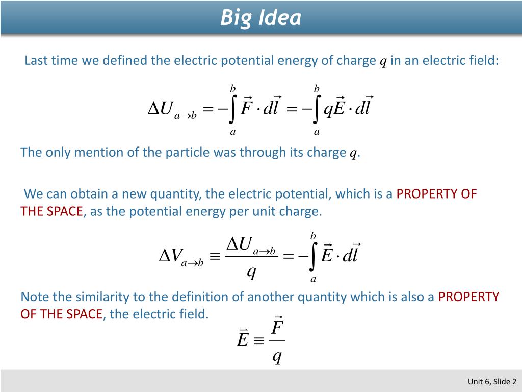 PPT Physics 2112 Unit 6 Electric Potential PowerPoint Presentation 