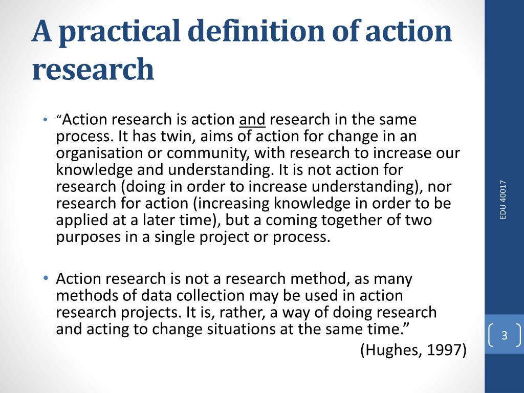 meaning of action research report