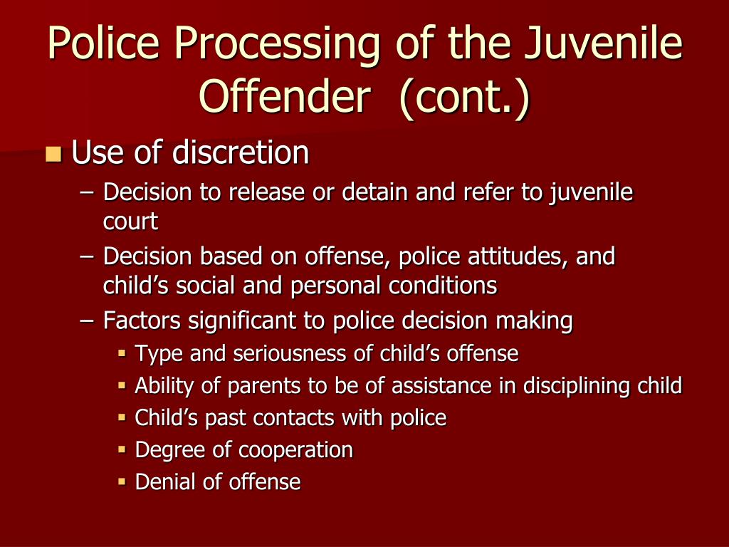 Juvenile Offender Chapter 1 PPT - Chapter 15 The Juvenile Justice System PowerPoint Presentation