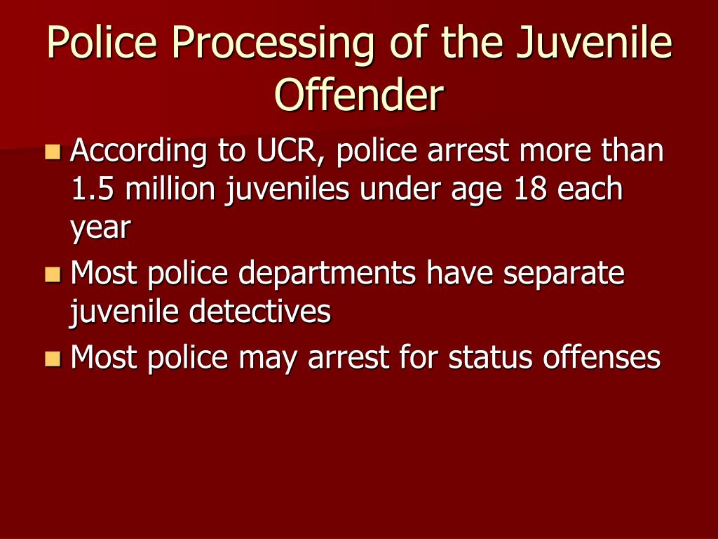 Juvenile Offender Chapter 1 PPT - Chapter 15 The Juvenile Justice System PowerPoint Presentation