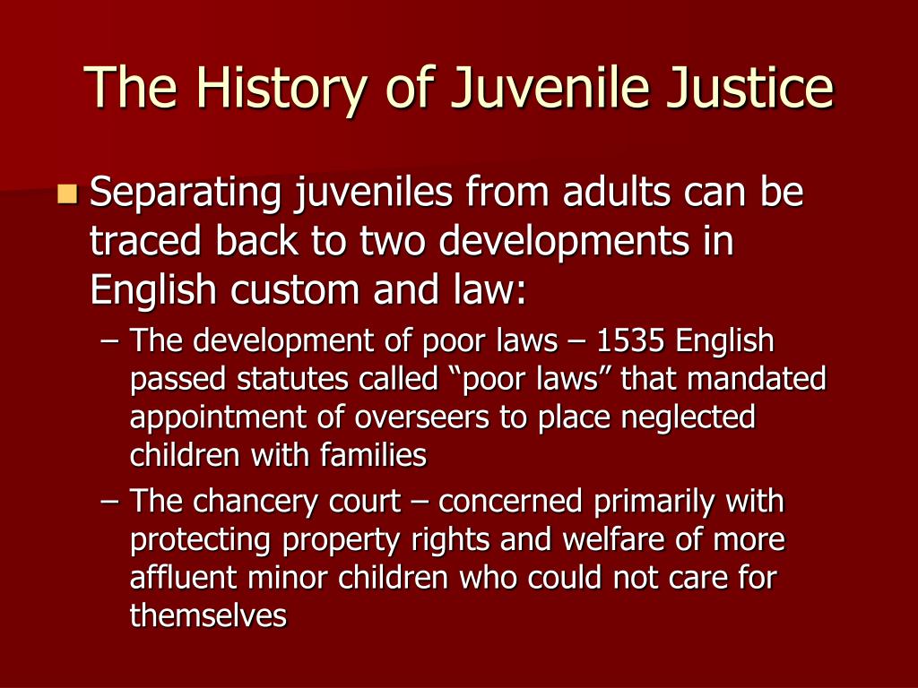 history of juvenile justice essay