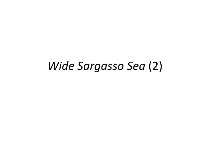 wide sargasso