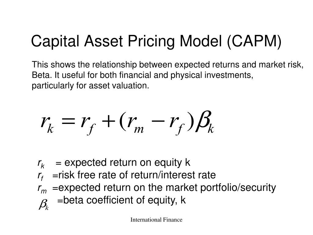 capm model beta calculation investing