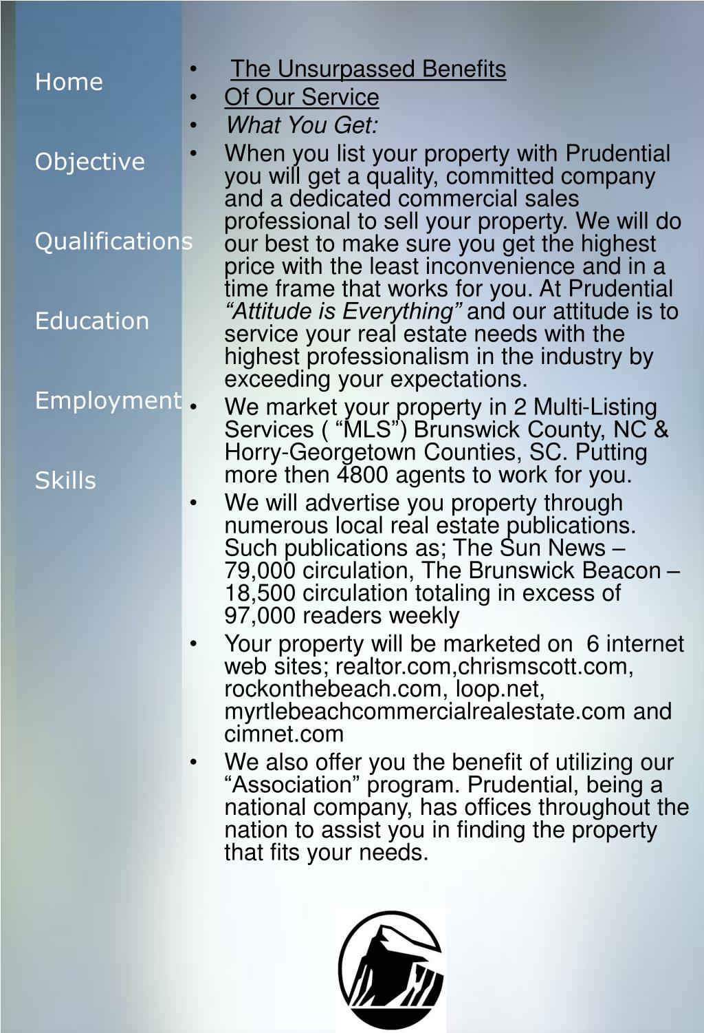 PPT - Prudential Burroughs & Chapin Realty Commercial Services Div ...