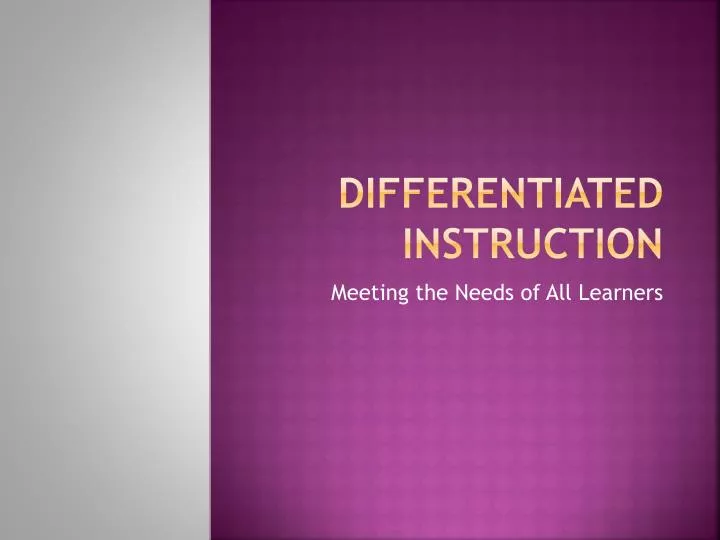 Ppt Differentiated Instruction Powerpoint Presentation Free Download
