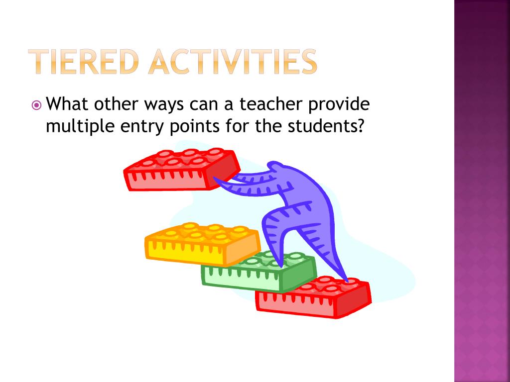 what does tiered activities mean