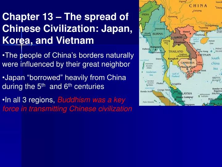 PPT Chapter 13 The spread of Chinese Civilization Japan, Korea