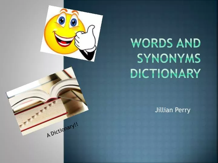 presentation synonyms dictionary